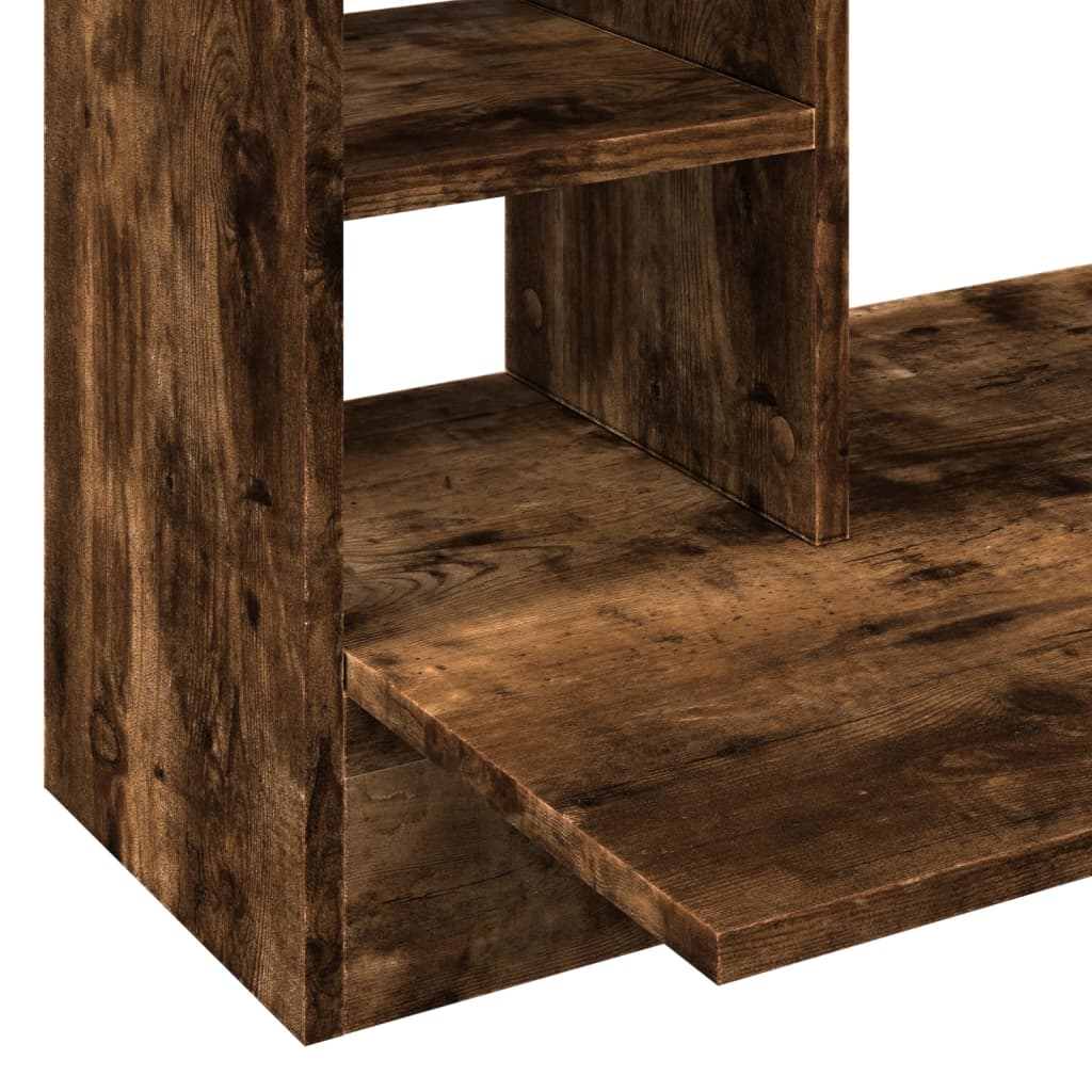 Scrivania a Parete Rovere Fumo 105x48x75cm Legno Multistrato - homemem39