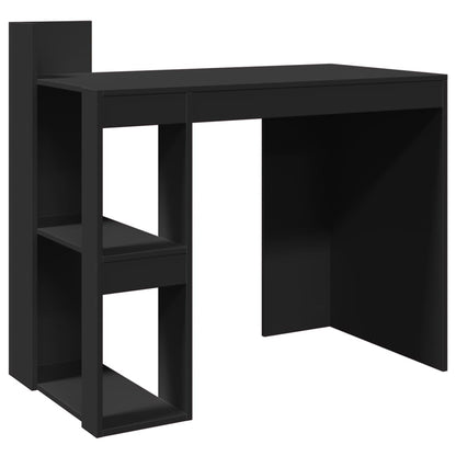 Scrivania Ufficio Nera 103,5x56,5x94 cm in Legno Multistrato - homemem39