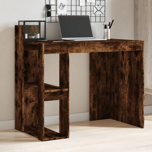 Scrivania Ufficio Rovere Fumo 103,5x56,5x94cm Legno Multistrato - homemem39