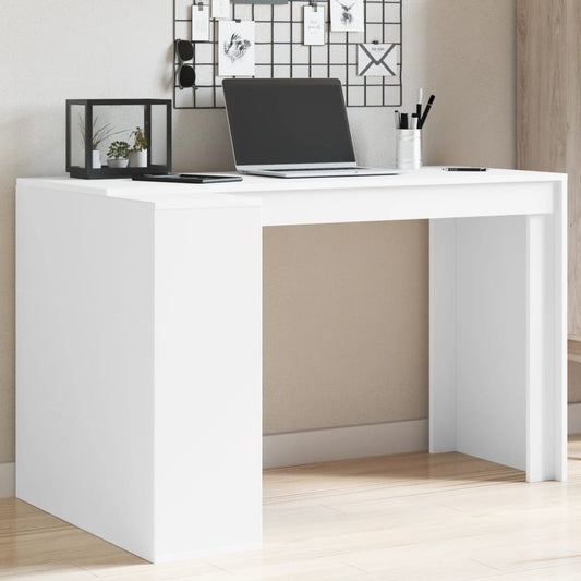 Scrivania Bianca 123,5x73,5x75 cm in Legno Multistrato - homemem39