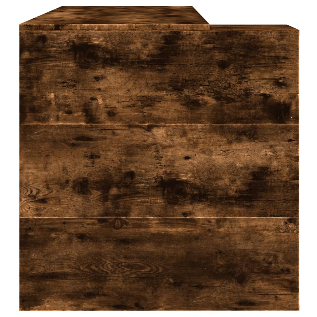 Scrivania Rovere Fumo 123,5x73,5x75 cm in Legno Multistrato - homemem39