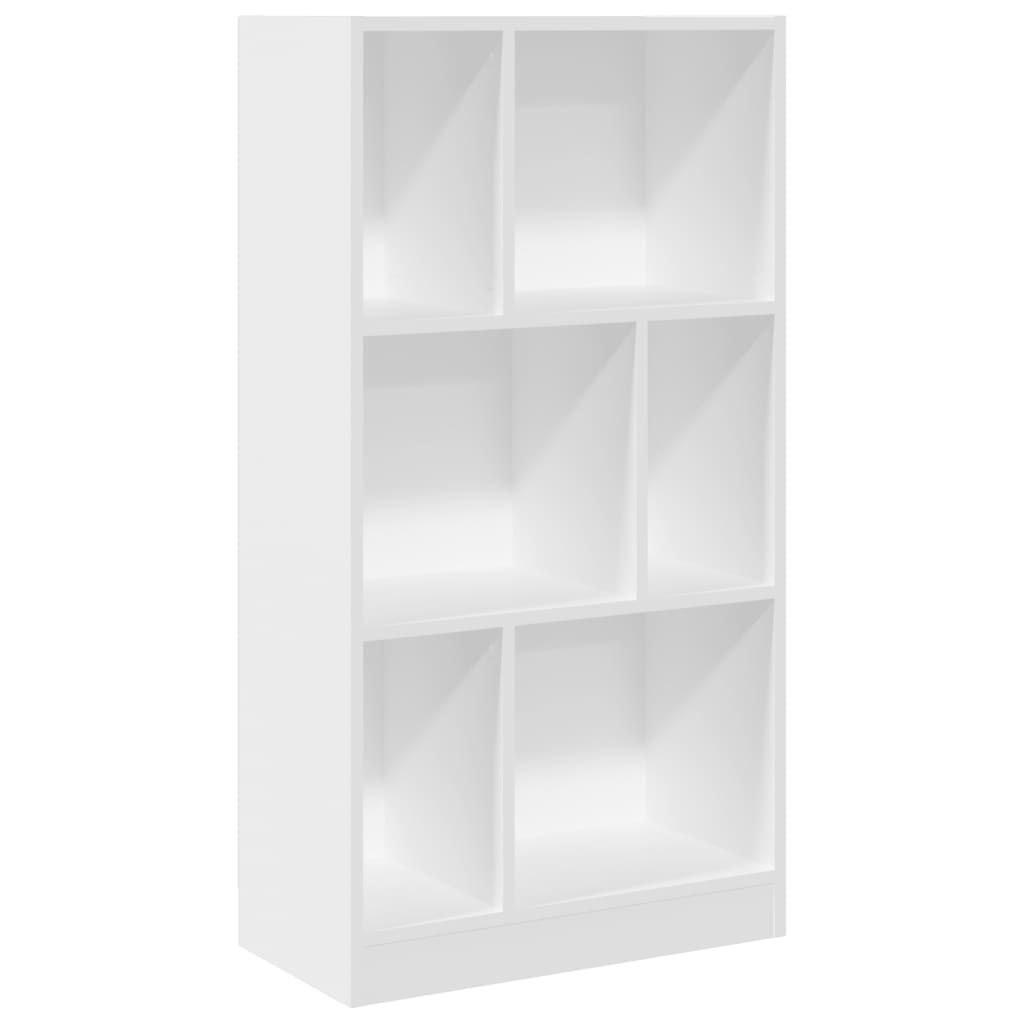 Libreria Bianca 57x28,5x107,5 cm in Legno Multistrato | homemem39