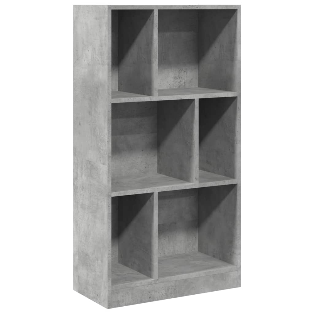 Libreria Grigio Cemento 57x28,5x107,5 cm in Legno Multistrato | homemem39