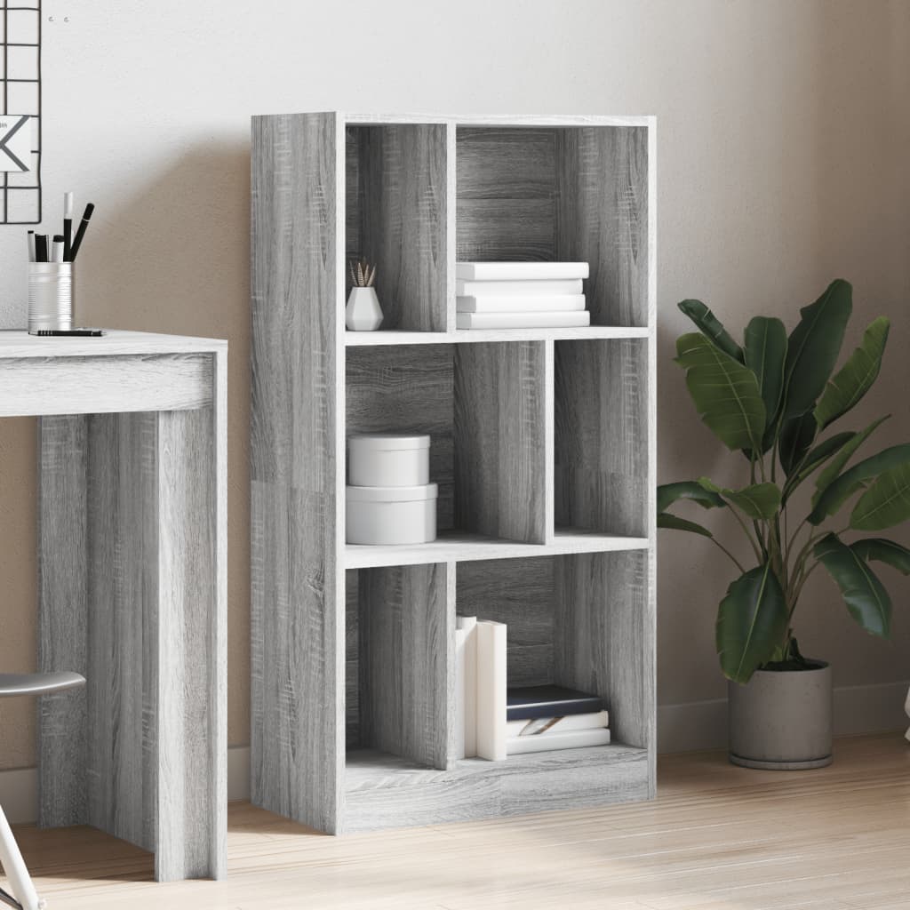 Libreria Grigio Sonoma 57x28,5x107,5 cm in Legno Multistrato | homemem39