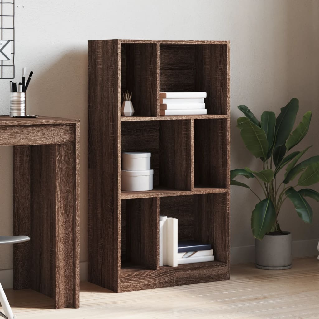 Libreria Rovere Marrone 57x28,5x107,5 cm in Legno Multistrato | homemem39
