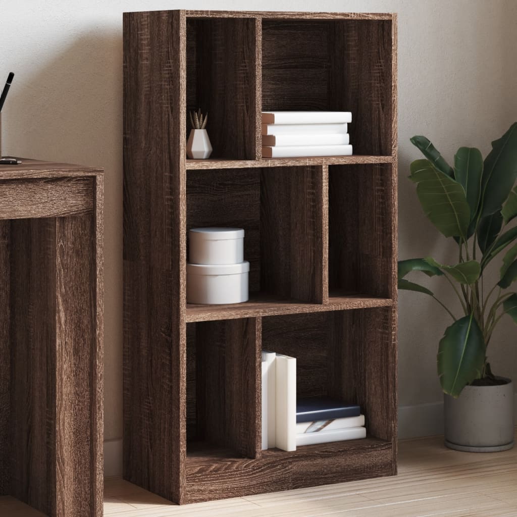 Libreria Rovere Marrone 57x28,5x107,5 cm in Legno Multistrato | homemem39