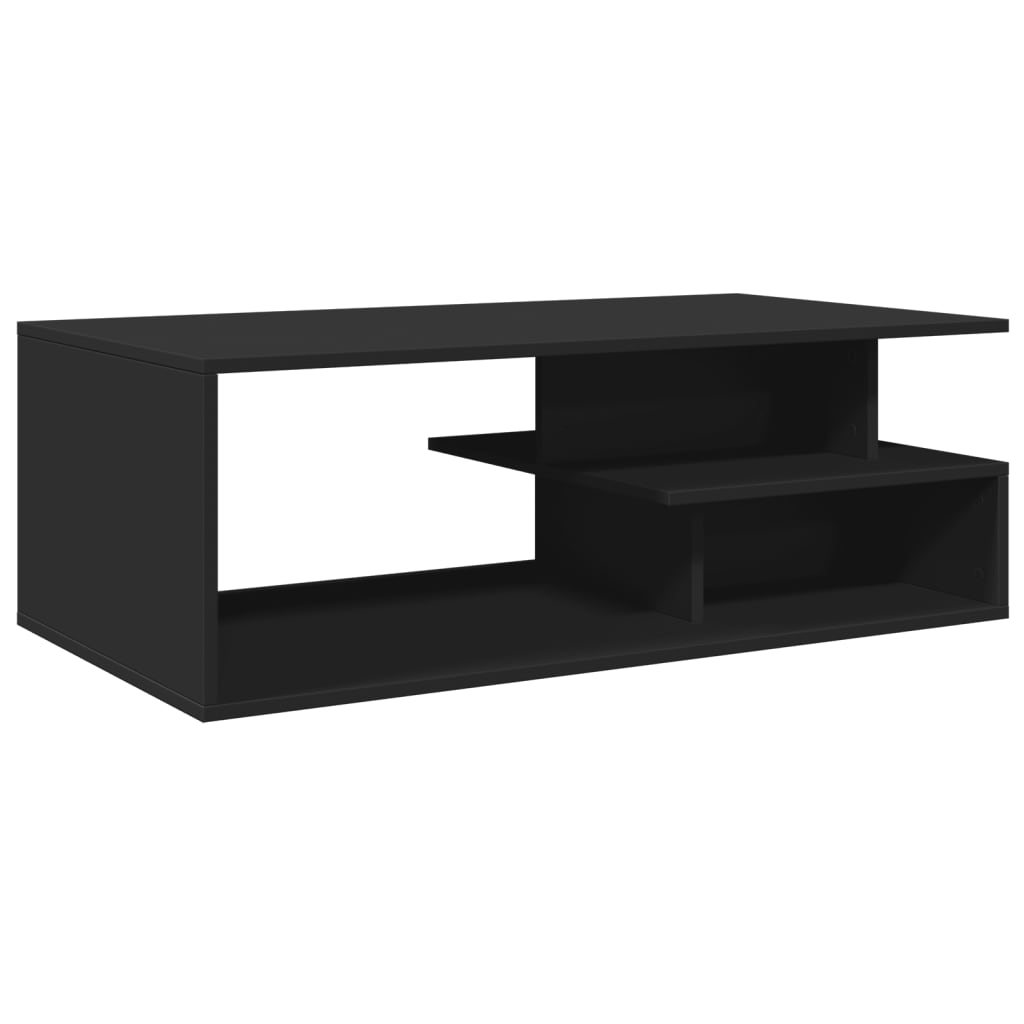 Tavolino da Salotto Nero 102x55x35 cm in Legno Multistrato | homemem39