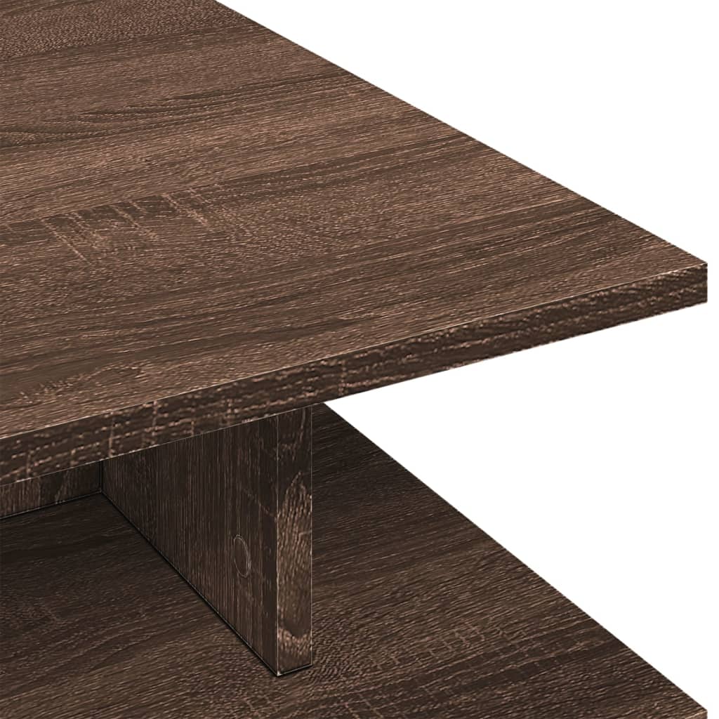 Tavolino Salotto Rovere Marrone 102x55x35 cm Legno Multistrato | homemem39