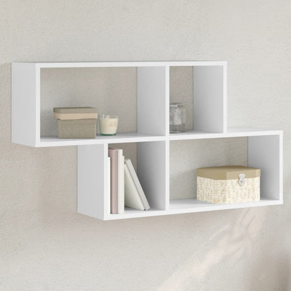 Scaffale a Parete Bianco 100x20x53 cm in Legno Multistrato | homemem39