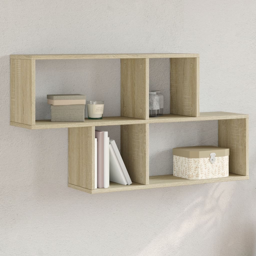 Scaffale a Parete Rovere Sonoma 100x20x53cm Legno Multistrato | homemem39