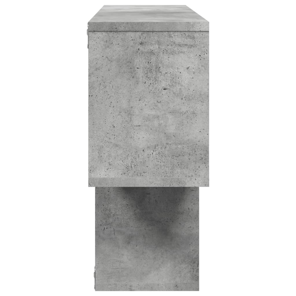 Scaffale a Muro Grigio Cemento 100x20x53 cm Legno Multistrato | homemem39