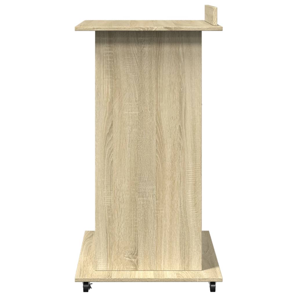 Leggio con Ruote e Cassetto Sonoma 55x55x107 cm in Multistrato - homemem39