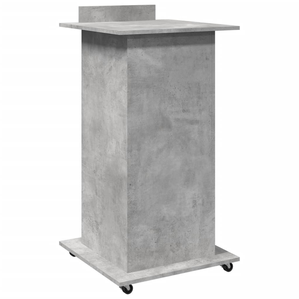 Leggio con Ruote e Cassetto Grigio 55x55x107 cm in Multistrato - homemem39