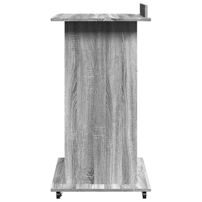 Leggio con Ruote Cassetto Grigio Sonoma 55x55x107cm Multistrato - homemem39