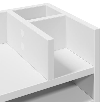 Organizer da Scrivania Bianco 44,5x24x25 cm Legno Multistrato | homemem39