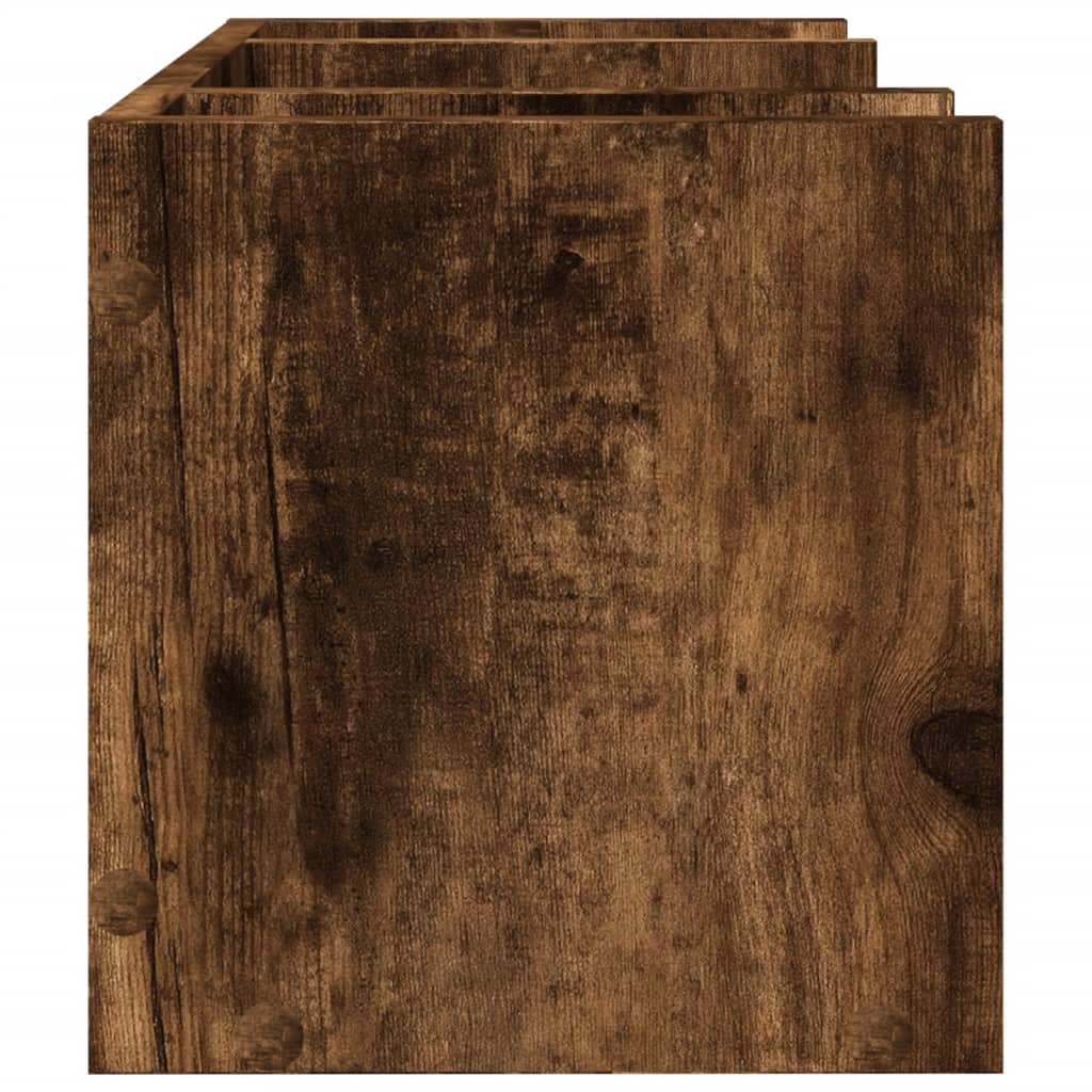 Organizer Scrivania Rovere Fumo 44,5x24x25cm Legno Multistrato | homemem39