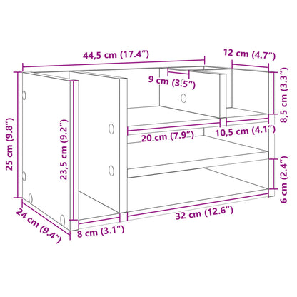 Organizer Scrivania Rovere Marrone 44,5x24x25 Legno Multistrato | homemem39