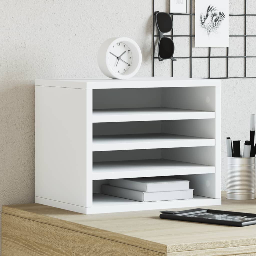 Organizer per la Scrivania Bianco 36x26x29,5 cm in Multistrato | homemem39