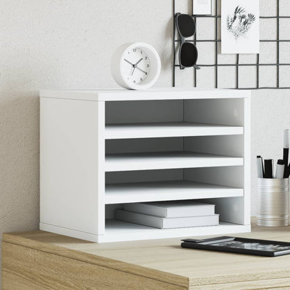 Organizer per la Scrivania Bianco 36x26x29,5 cm in Multistrato | homemem39