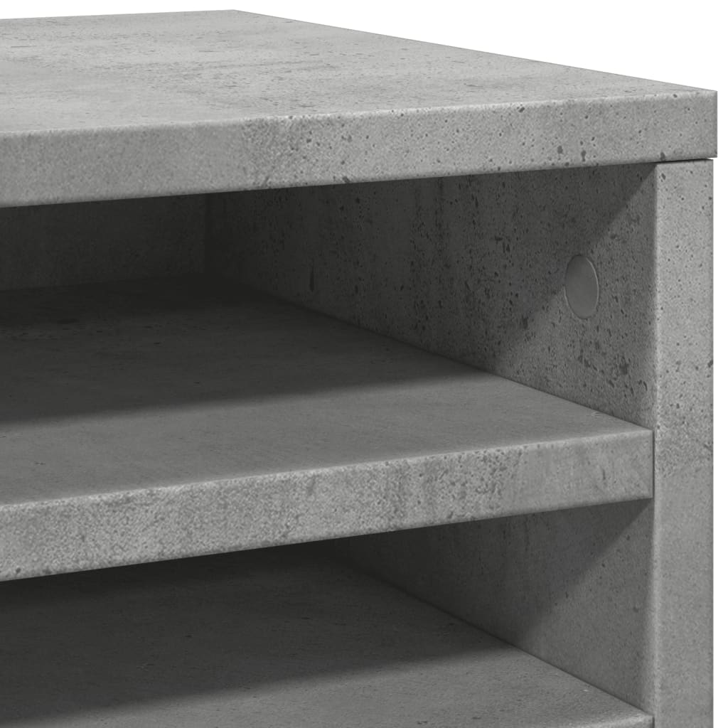 Organizer Scrivania Grigio Cemento 36x26x29,5 Legno Multistrato | homemem39