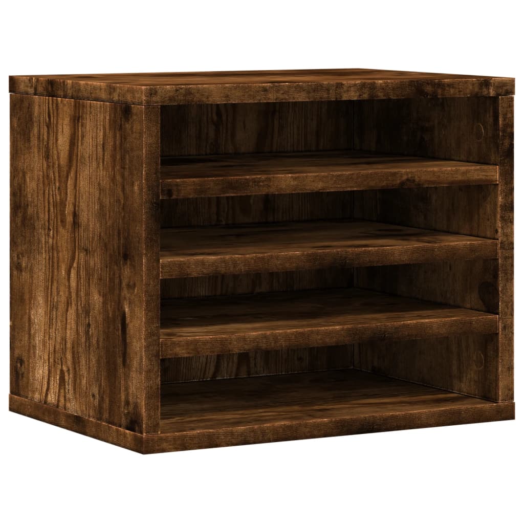 Organizer Scrivania Rovere Fumo 36x26x29,5cm Legno Multistrato