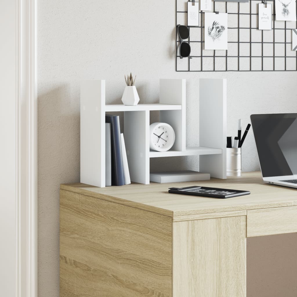 Organizer Scrivania Bianco 34,5x15,5x35,5 cm Legno Multistrato