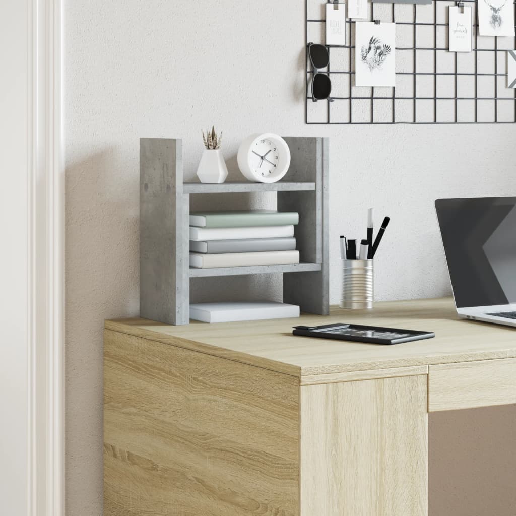 Organizer Scrivania Grigio Cemento 34,5x15,5x35,5cm Multistrato | homemem39