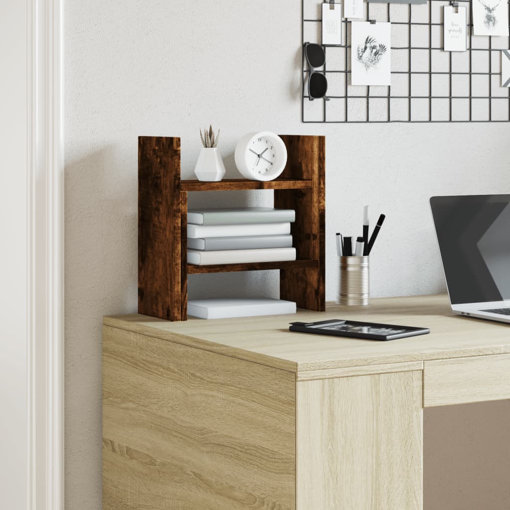 Organizer Scrivania Rovere Fumo 34,5x15,5x35,5 cm Multistrato