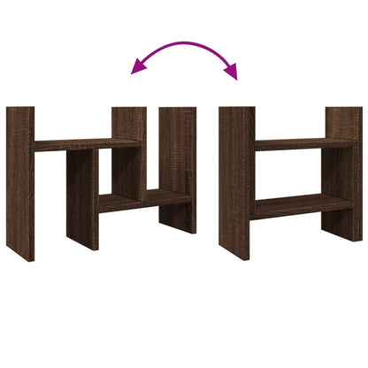 Organizer Scrivania Rovere Marrone 34,5x15,5x35,5cm Multistrato