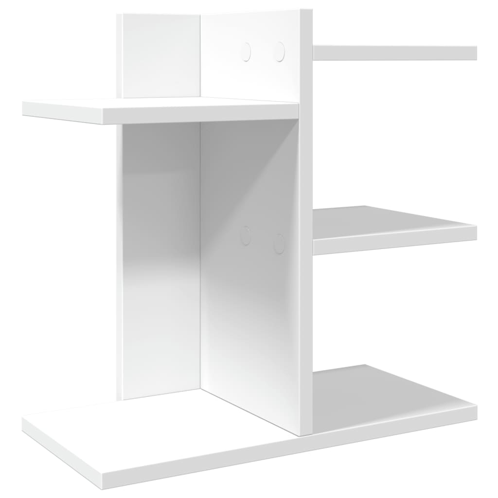 Organizer da Scrivania Bianco 42x21,5x42 cm Legno Multistrato | homemem39