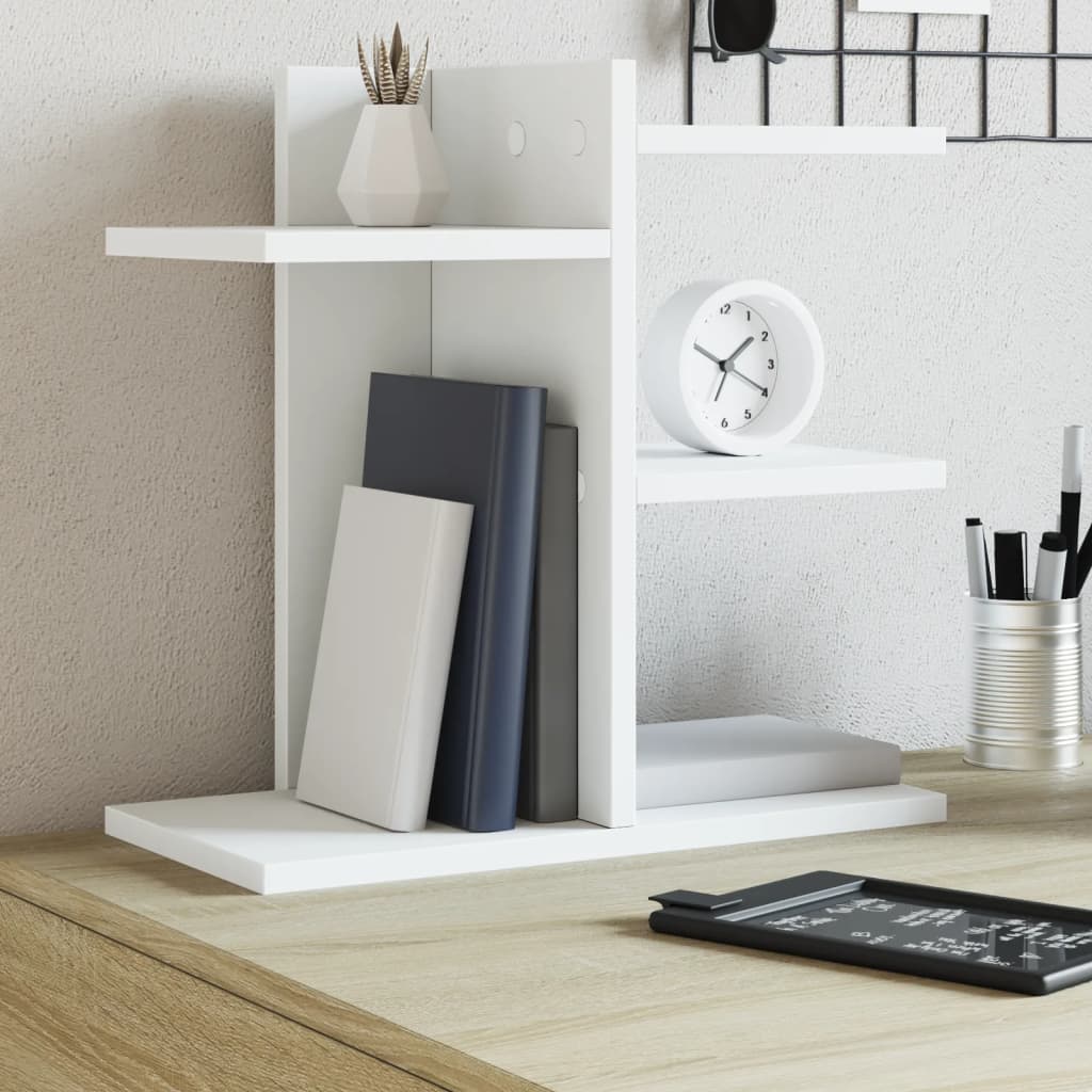 Organizer da Scrivania Bianco 42x21,5x42 cm Legno Multistrato | homemem39