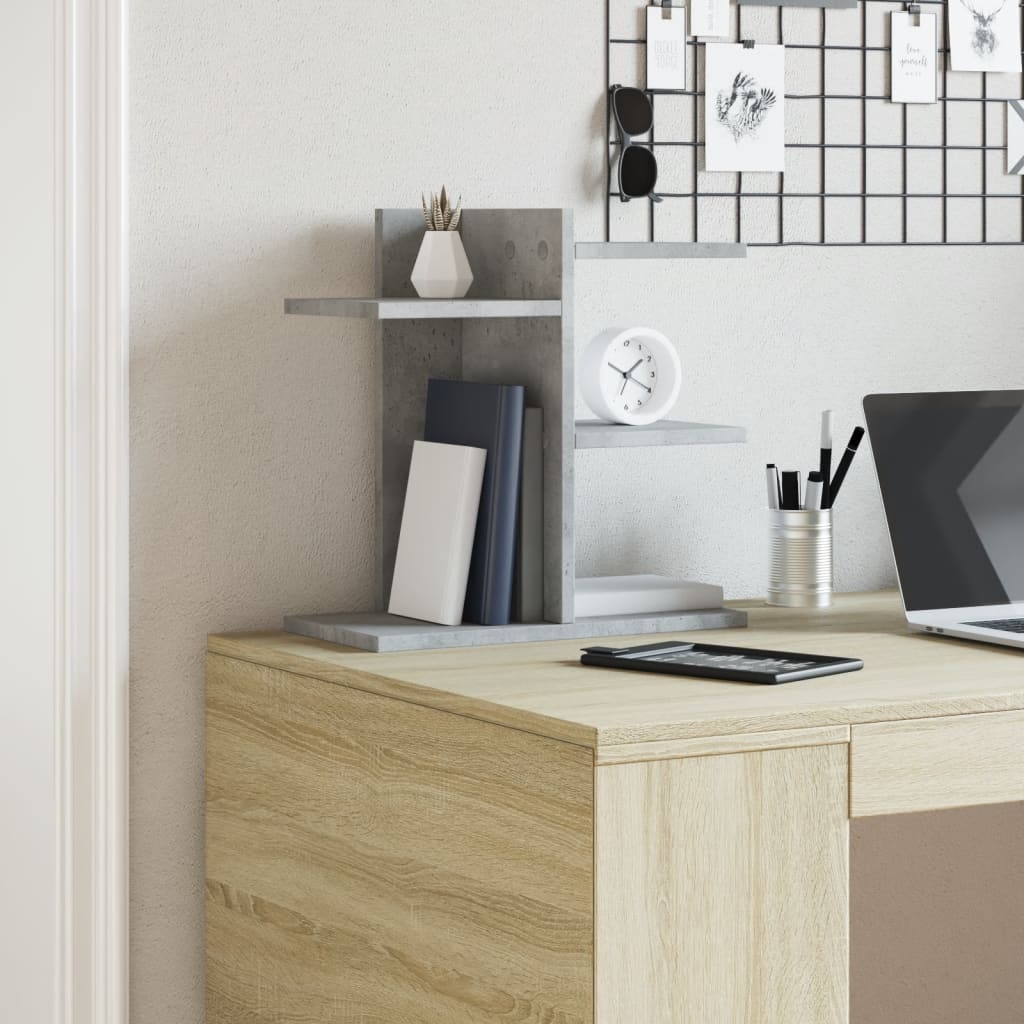 Organizer Scrivania Grigio Cemento 42x21,5x42 cm Multistrato | homemem39