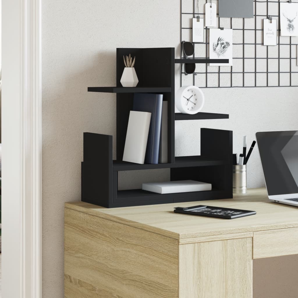 Organizer per la Scrivania Nero 49x20x52,5 cm in Multistrato | homemem39