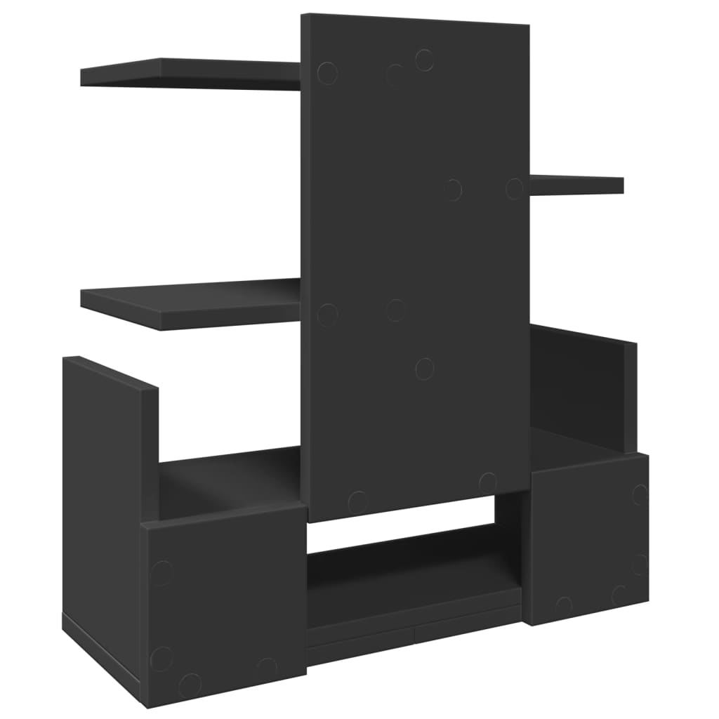 Organizer per la Scrivania Nero 49x20x52,5 cm in Multistrato | homemem39