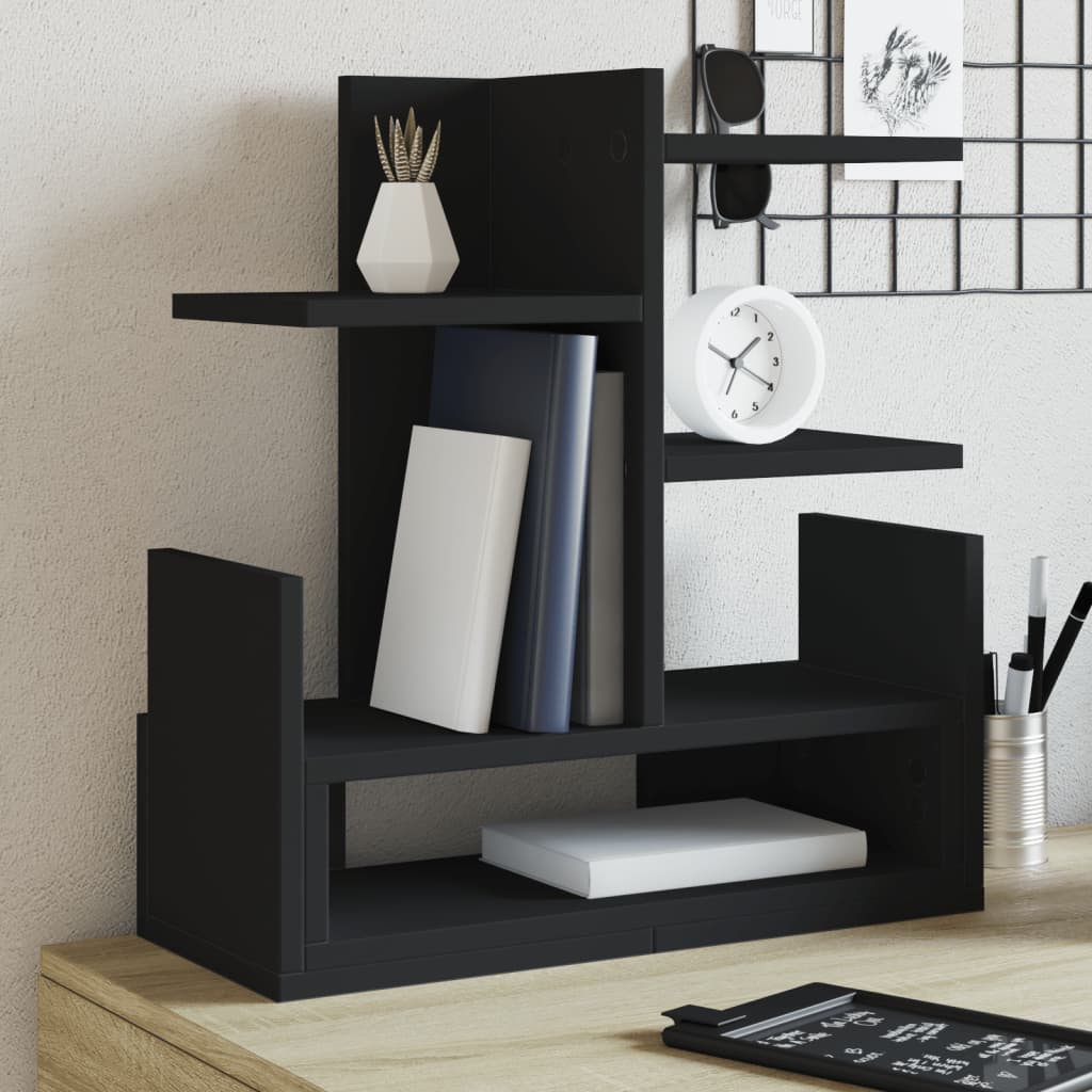Organizer per la Scrivania Nero 49x20x52,5 cm in Multistrato | homemem39