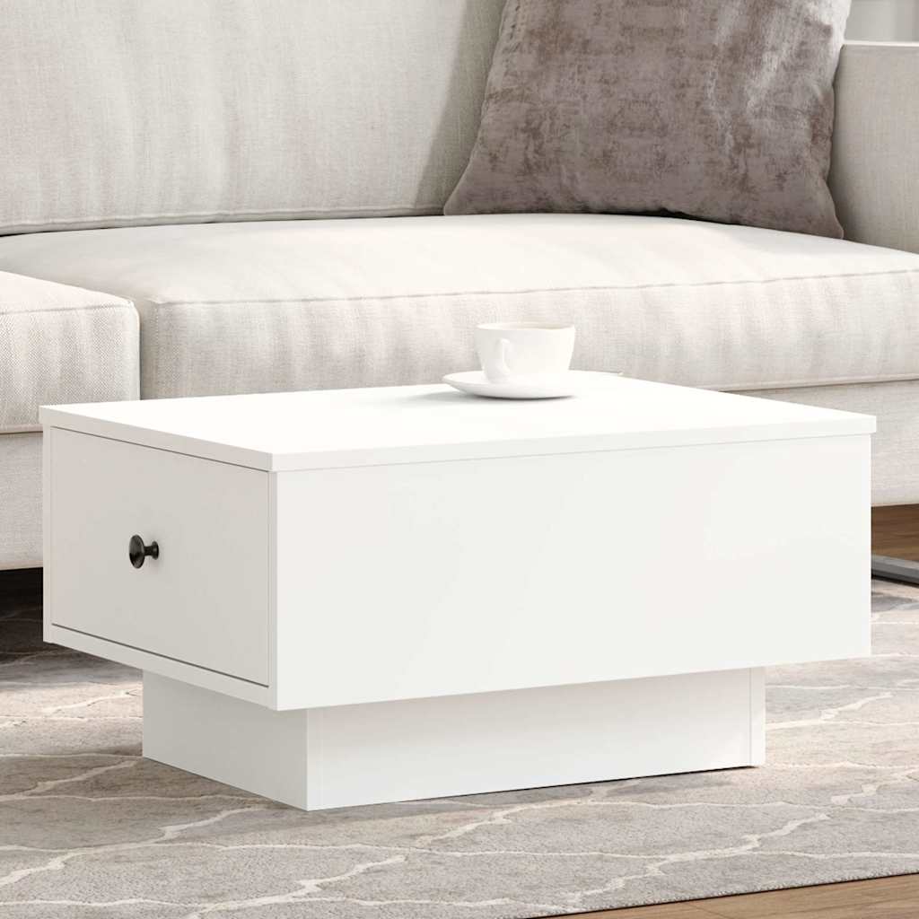 Tavolino da Salotto Bianco 60x45x31 cm in Legno Multistrato | homemem39