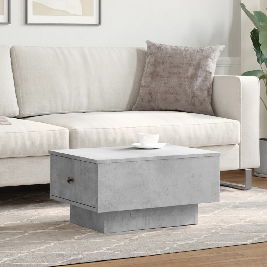 Tavolino da Salotto Grigio Cemento 60x45x31cm Legno Multistrato | homemem39