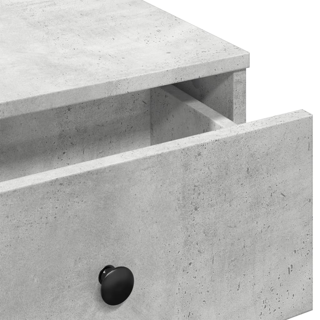Tavolino da Salotto Grigio Cemento 60x45x31cm Legno Multistrato | homemem39
