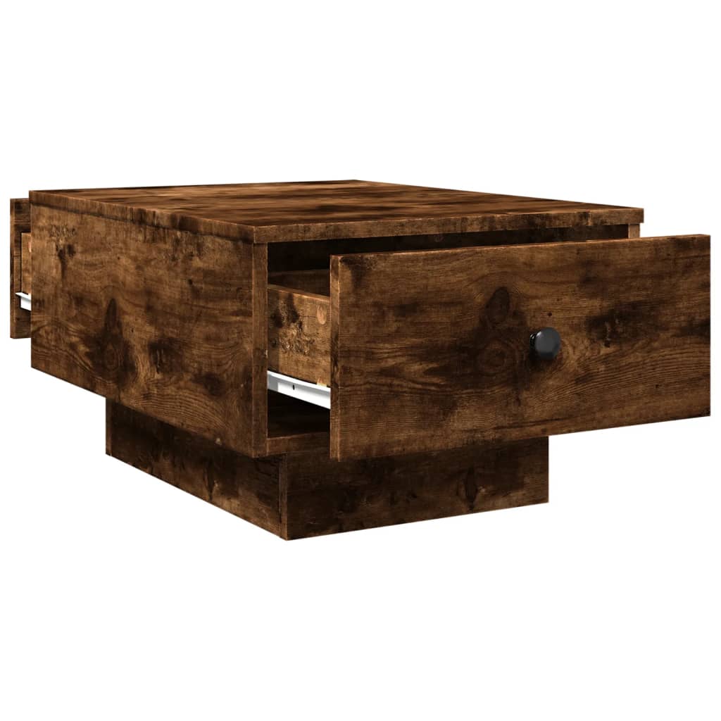 Tavolino da Salotto Rovere Fumo 60x45x31 cm Legno Multistrato
