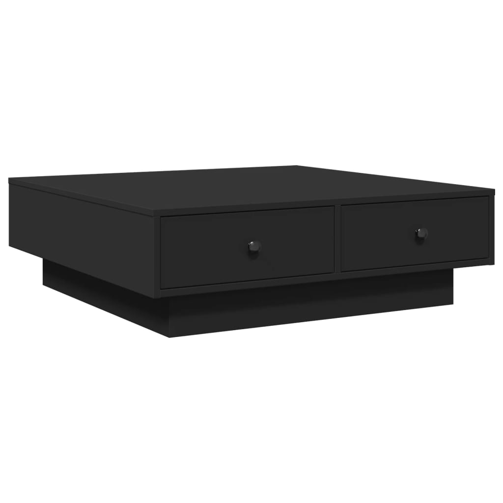 Tavolino da Salotto Nero 90x90x28 cm in Truciolato | homemem39