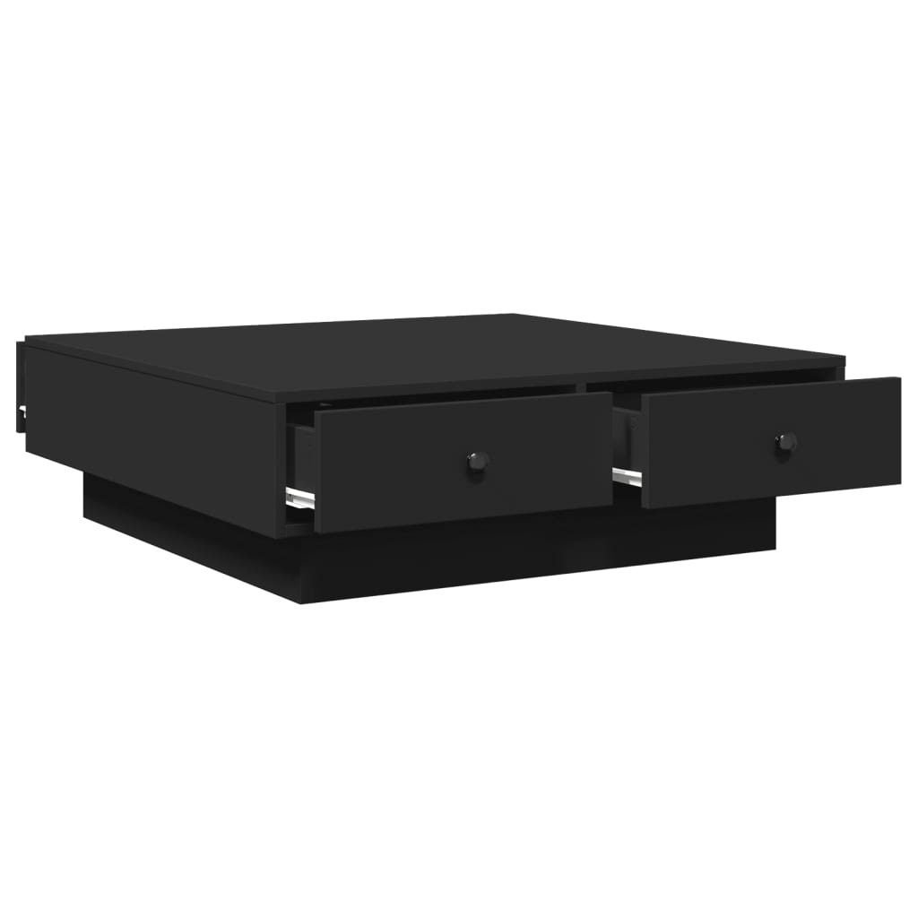 Tavolino da Salotto Nero 90x90x28 cm in Truciolato | homemem39