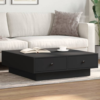 Tavolino da Salotto Nero 90x90x28 cm in Truciolato | homemem39