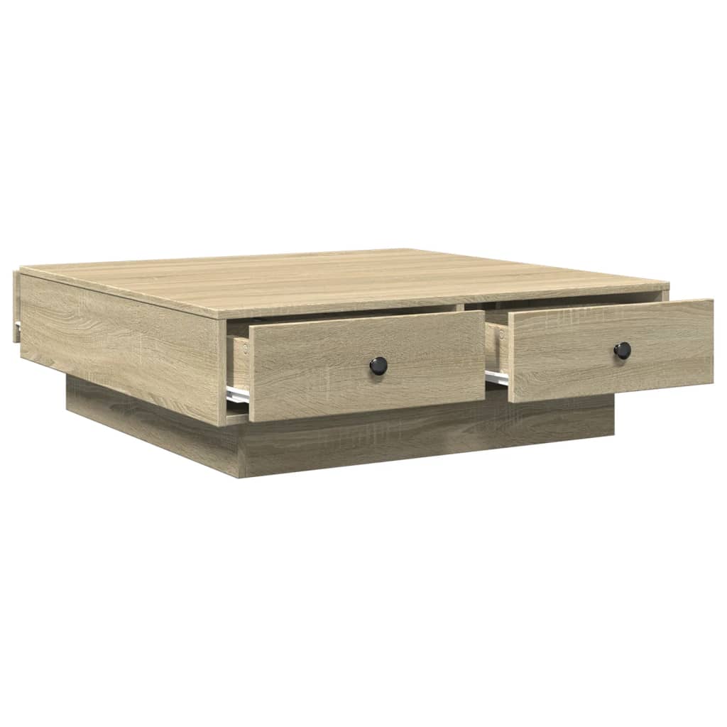Tavolino da Salotto Rovere Sonoma 90x90x28 cm Legno Multistrato | homemem39