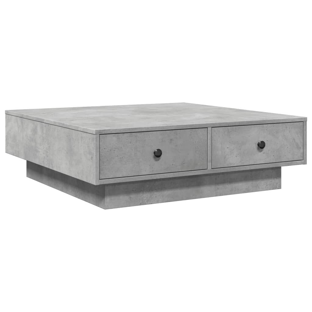 Tavolino da Salotto Grigio Cemento 90x90x28cm Legno Multistrato | homemem39