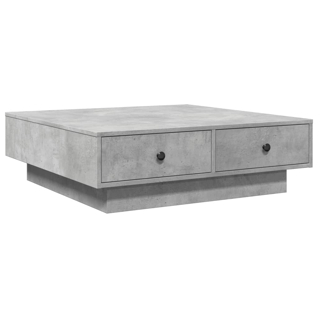 Tavolino da Salotto Grigio Cemento 90x90x28cm Legno Multistrato | homemem39