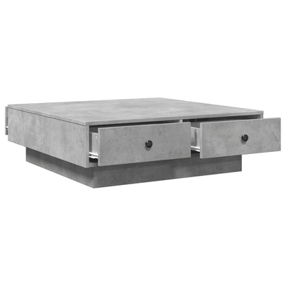 Tavolino da Salotto Grigio Cemento 90x90x28cm Legno Multistrato | homemem39