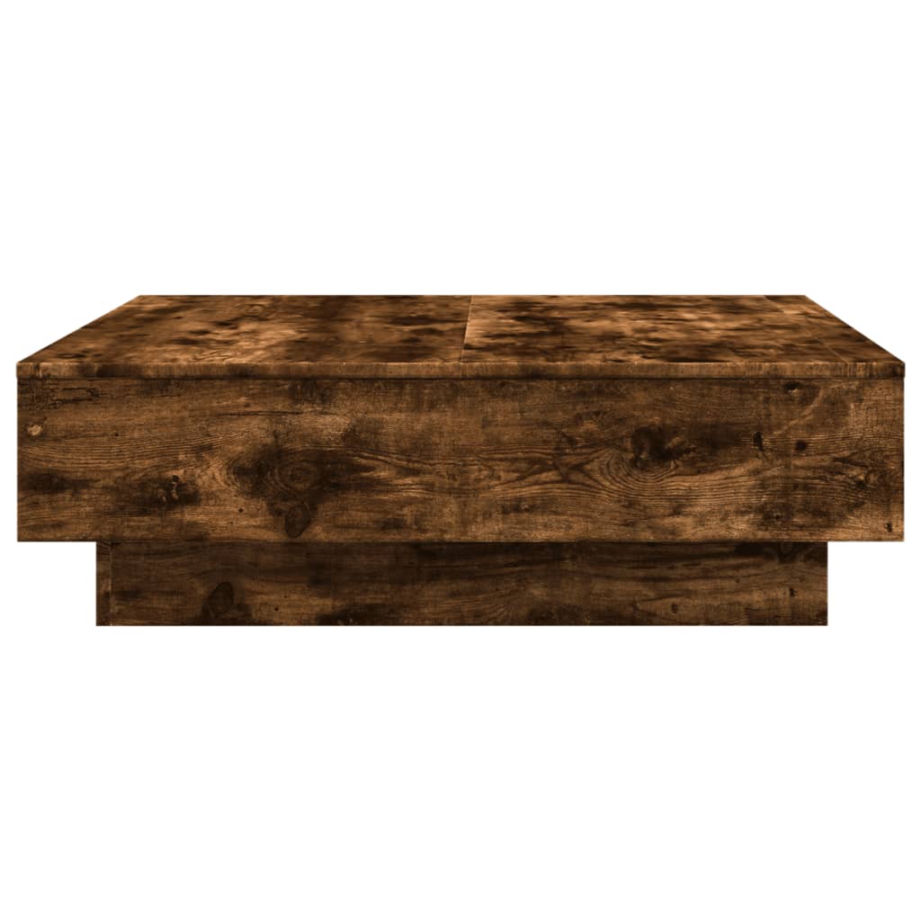 Tavolino da Salotto Rovere Fumo 90x90x28 cm Legno Multistrato | homemem39