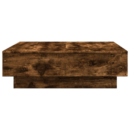 Tavolino da Salotto Rovere Fumo 90x90x28 cm Legno Multistrato | homemem39