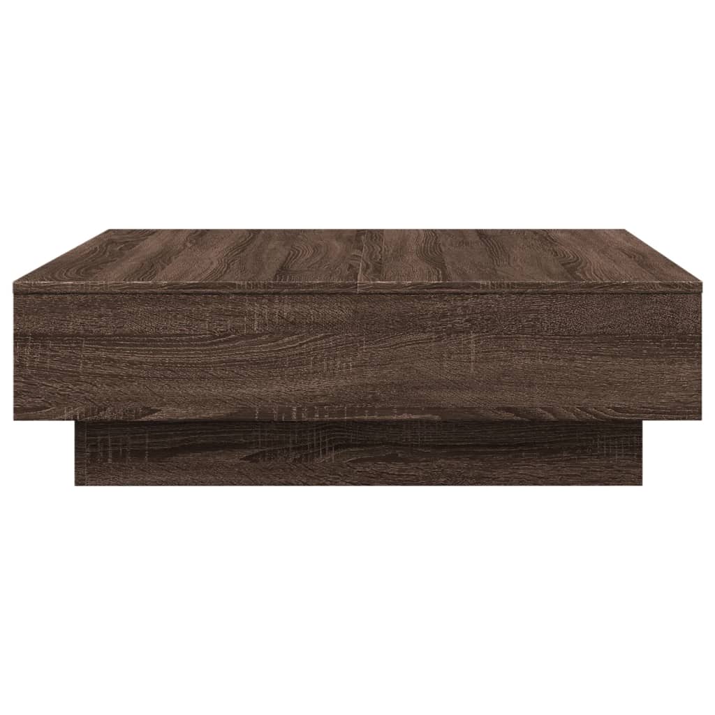 Tavolino da Salotto Rovere Marrone 90x90x28cm Legno Multistrato | homemem39
