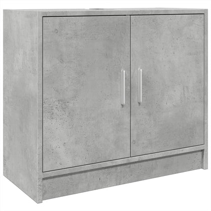 Mobile Lavabo Grigio Cemento 63x29x55 cm in Legno Multistrato | homemem39